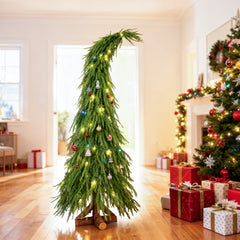 Salcar Artificial Christmas Tree with Wooden Stand – 100% PE, soft green &amp; lifelike – 120 cm / 150 cm, easy to care for &amp; stable