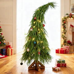 Salcar Artificial Christmas Tree with Wooden Stand – 100% PE, soft green &amp; lifelike – 120 cm / 150 cm, easy to care for &amp; stable