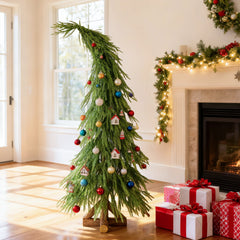 Salcar Artificial Christmas Tree with Wooden Stand – 100% PE, soft green &amp; lifelike – 120 cm / 150 cm, easy to care for &amp; stable