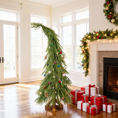 Salcar Artificial Christmas Tree with Wooden Stand – 100% PE, soft green &amp; lifelike – 120 cm / 150 cm, easy to care for &amp; stable