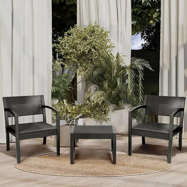 Sekey 3-teilig Gartenmöbel Set, 2 Gartenstühle und Gartentisch