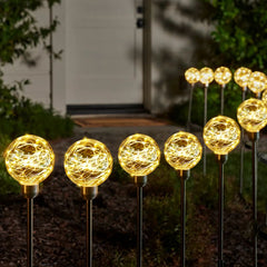 Salcar set of 2 LED solar garden lights with wishing ball effect