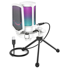 Fifine USB Kondensator Mikrofon mit Ständer und Stummschalttaste, A6V Sekey