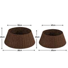 Salcar Weihnachtsbaumkorb aus Papierkordel – Braun, 40/60 cm oder 50/68 cm