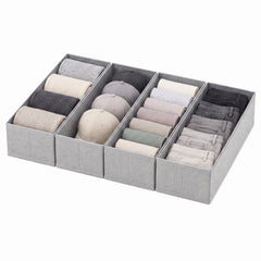 Sekey Schubladen Organizer 2er Set – 17,5 × 41 × 11 cm, faltbare Stoffboxen aus Vlies, ohne Fächer