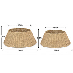 Salcar Weihnachtsbaumkorb aus Papierkordel – Natur, 40/60 cm oder 50/68 cm