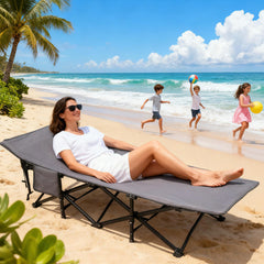 Sekey Feldbett Campingbett Klappbar – 190×71×35 cm | 200 kg belastbar | 1200D Oxford | wahlweise mit 8 cm Matratze | Faltbare Camping- & Angelliege für Garten & Outdoor