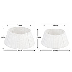 Salcar Weihnachtsbaumkorb aus Papierkordel – Weiß, 40/60 cm oder 50/68 cm