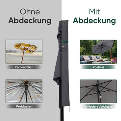 Sekey 175 x 27.5/35.5 cm protective cover for 300 cm parasol, made of polyester fabric