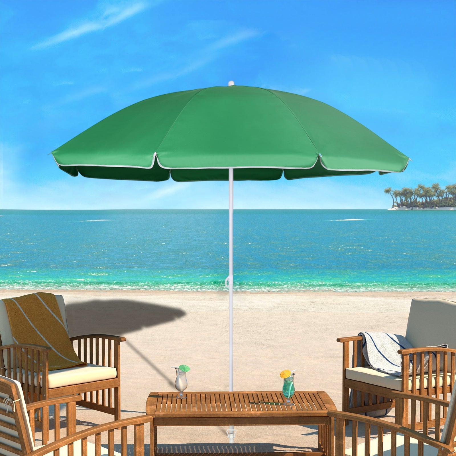 grossschirme sonnenschirme zelte schirme Sekey Sonnenschirm Ø 180 cm Rund Strandschirm Balkonschirm mit – sekeymall