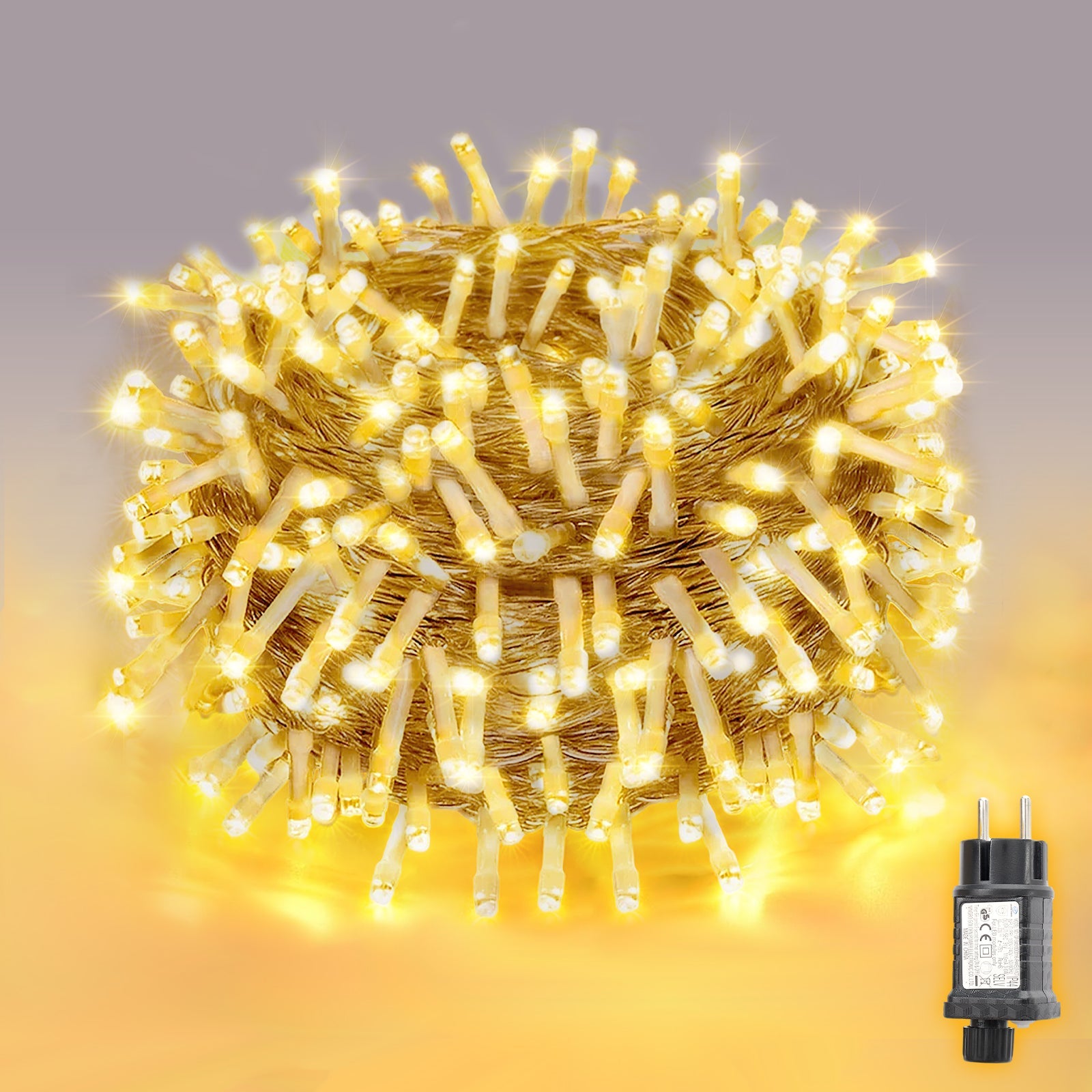 Salcar LED Lichterkette mit 5m/10m/15m/20m Länge – 50–300 LEDs, – sekeymall