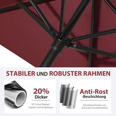 Sekey 180 x 130 cm balcony umbrella rectangular, sun protection UV50+