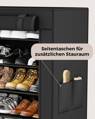 Sekey 9-Tier Shoe Cabinet – Multifunctional Shoe Rack with Dust Protection, Available in 2 Sizes (58 or 85 cm Width), Adjustable Shelves, Easy Assembly, Black