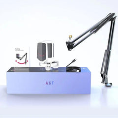 Fifine USB Kondensator Mikrofon mit Arm und Stummschalttaste, A6T Sekey