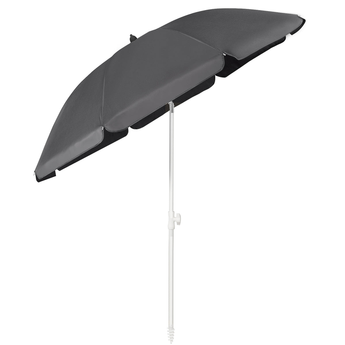 Sekey 3-in-1 Sonnenschirm mit Erdspieß 160cm – höhenverstellbar & neigbar, UV-Schutz 50+, stabiler Strandschirm für Strand, Garten & Camping
