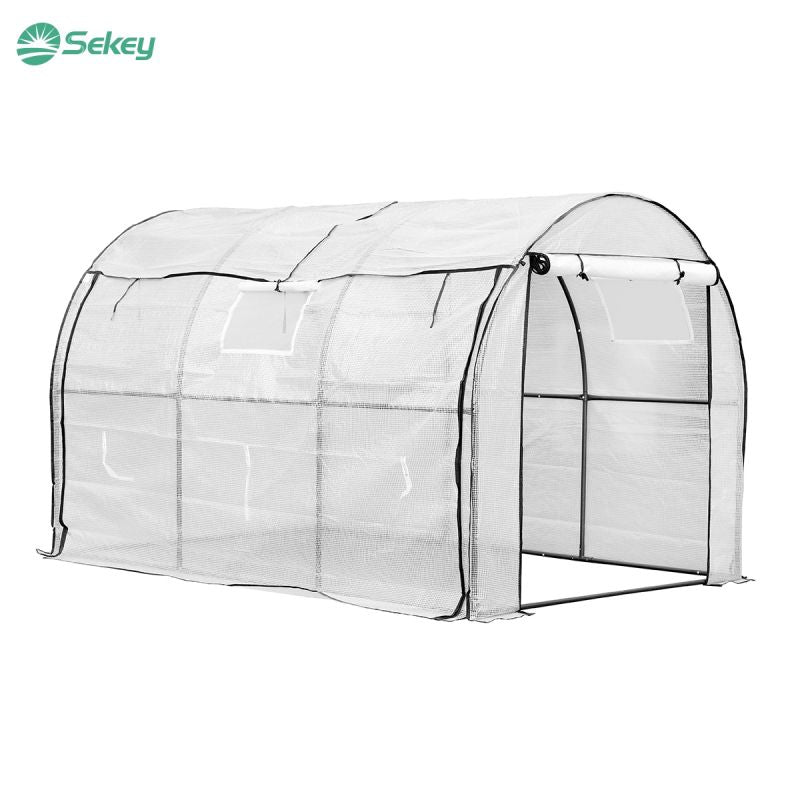 Sekey walk-in foil tunnel with roll-up side wall, 300 cm x 200 cm x 190 cm