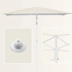 Sekey 180 x 125 cm Balkonschirm Rechteckig mit Schutzhülle, Sonnenschutz UV50+ Sekey