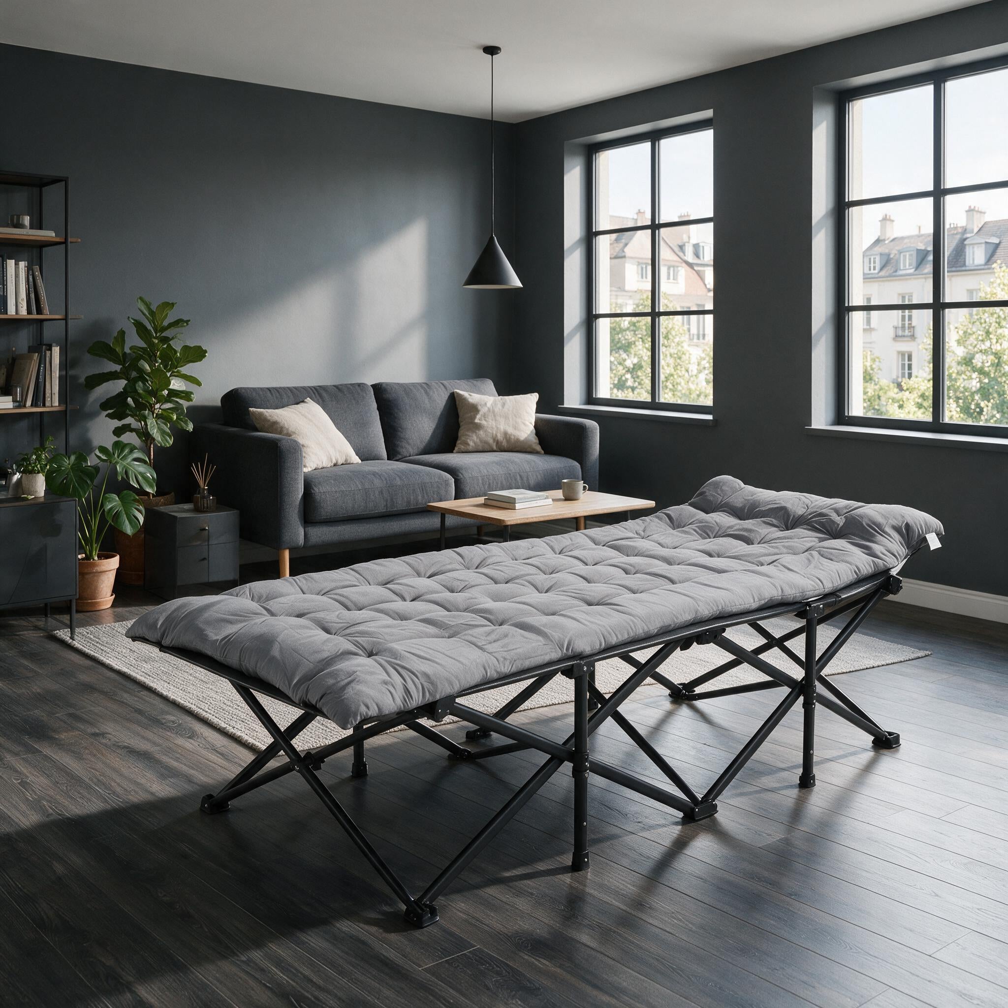 Sekey XXL Klappbett 202 × 80 × 45 cm – Extra breites Feldbett mit 7 cm – sekeymall