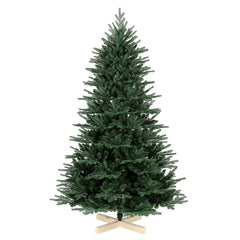 Salcar Premium Artificial Christmas Tree with Wooden Stand Christmas Tree Artificial Nordmann Fir Made of Injection Molding &amp; PVC Christmas Decoration Outdoor Indoor