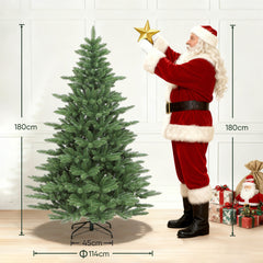 SALCAR Künstlicher Weihnachtsbaum aus 100% PVC – Naturgetreuer Tannenbaum mit dichtem Nadelkleid, stabilem Standfuß & Handschuhen – Wiederverwendbar, Sicher & Umweltfreundlich