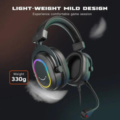 Fifine USB Gaming Headset mit Mikrofon, 3 EQ-Modi und 50mm Treiber Sekey