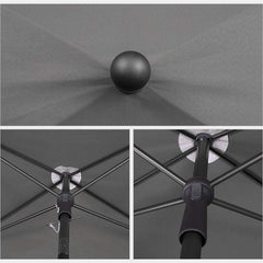 Sekey 200 x 125 cm balcony umbrella rectangular with protective cover, sun protection UV50+