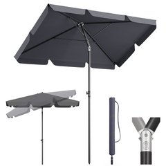 Sekey 200 x 125 cm Balkonschirm Rechteckig mit Schutzhülle, Sonnenschutz UV50+