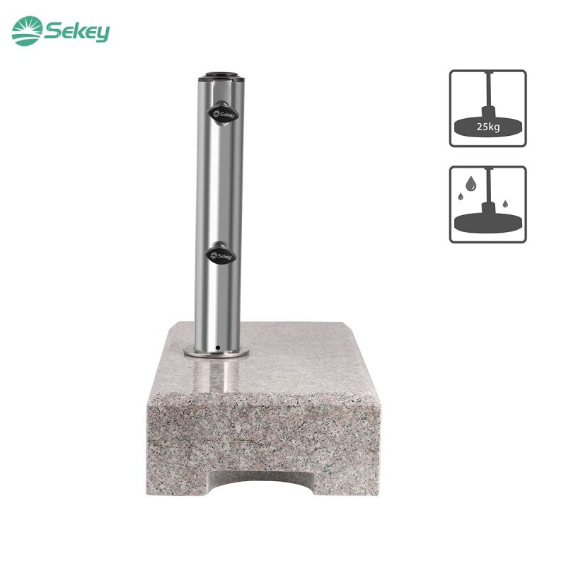 Sekey 25 kg granite parasol base for half-round parasol