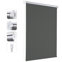 Sekey blackout blind without drilling or with drilling, grey