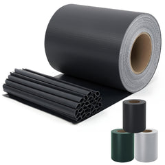 Sekey PVC Sichtschutzstreifen für Doppelstabmattenzaun – Sichtschutzband mit Befestigungsclips, UV-beständig & Wetterfest, Windschutz für Gartenzaun, Anthrazit