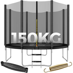 Sekey Trampolin Ø 366 cm für Garten – TÜV/GS-zertifiziertes Outdoor Trampolin mit Sicherheitsnetz, W-Beinen & Leiter – wetterfest & kindersicher, bis 150 kg belastbar