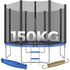 Sekey Trampolin Ø 366 cm für Garten – TÜV/GS-zertifiziertes Outdoor Trampolin mit Sicherheitsnetz, W-Beinen & Leiter – wetterfest & kindersicher, bis 150 kg belastbar