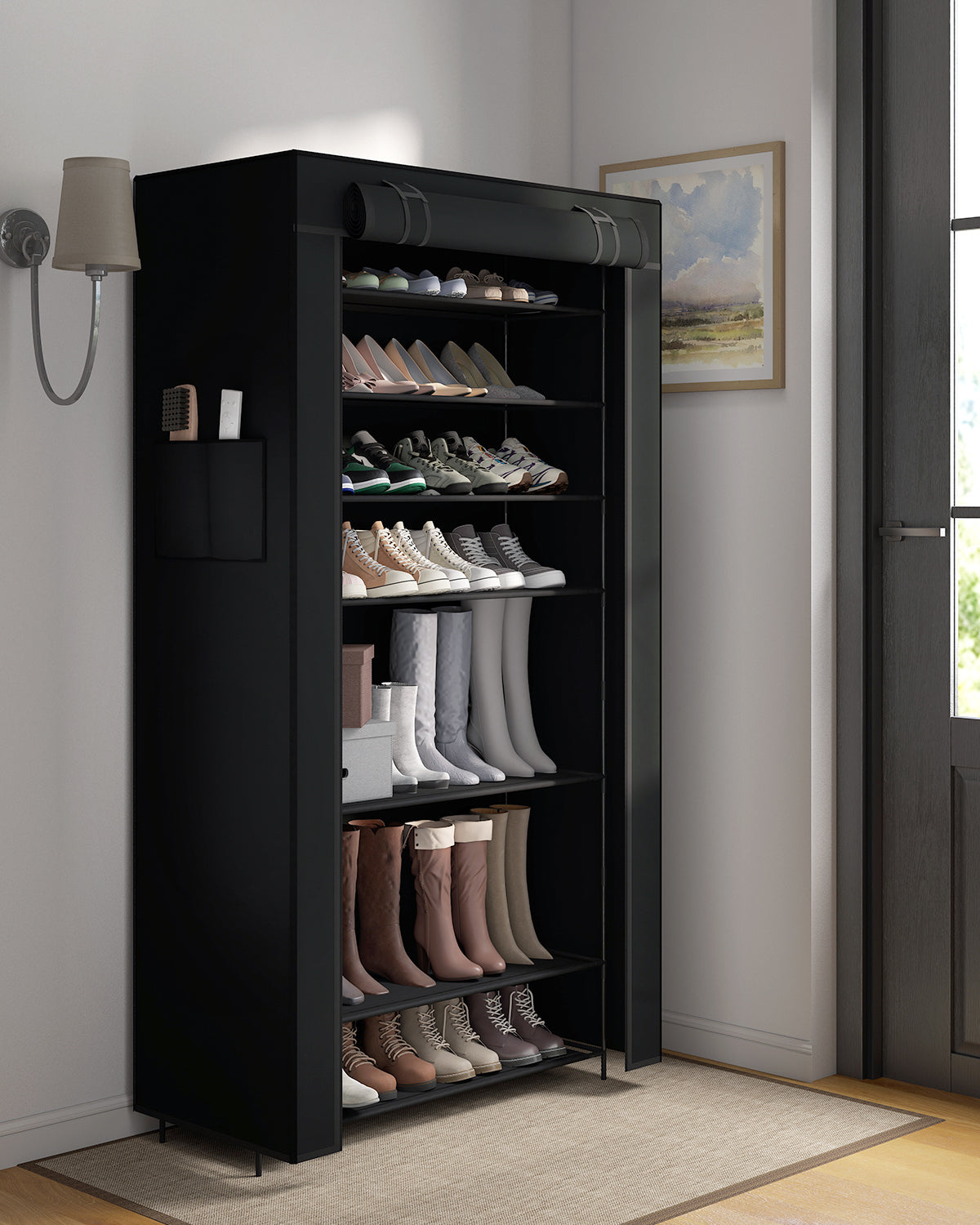 Sekey Schuhschrank mit 9 Ebenen – Multifunktionales Schuhregal mit – sekeymall