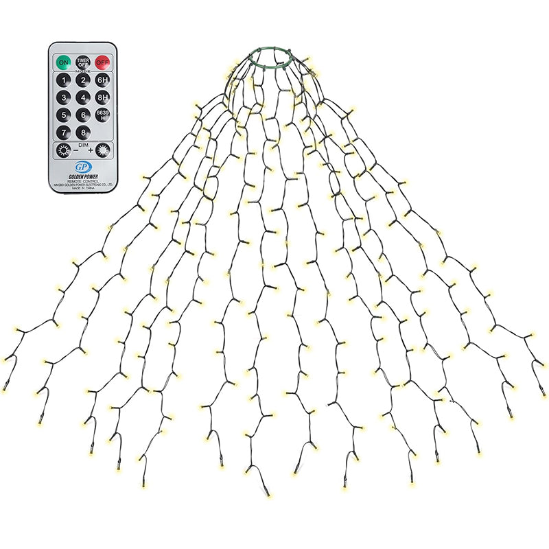 Salcar 2 m LED Christmas tree light chain, 200 LEDs, with remote control, USB powered