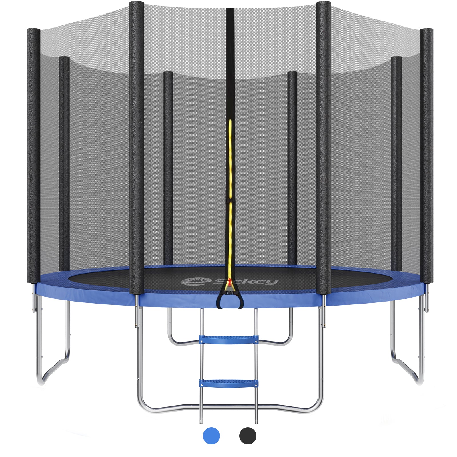 Sekey Trampolin Ø 366 cm für Garten – TÜV/GS-zertifiziertes Outdoor Trampolin mit Sicherheitsnetz, W-Beinen & Leiter – wetterfest & kindersicher, bis 150 kg belastbar