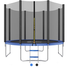 Sekey Trampolin Ø 366 cm für Garten – TÜV/GS-zertifiziertes Outdoor Trampolin mit Sicherheitsnetz, W-Beinen & Leiter – wetterfest & kindersicher, bis 150 kg belastbar