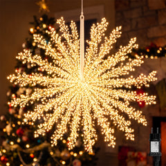 Salcar LED Feuerwerk Lichterkette Warmweiß mit Timer – 30 cm / 60 cm