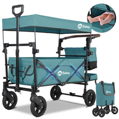 Sekey 150KG Foldable Wagon with Canopy, Children's Handcart, 5050 