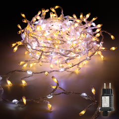 SALCAR 3 m LED Lichterkette Außen, 160 LEDs, Warmweiß & Kaltweiß, 14 Modi, Timer & Memory, IP44 Wasserdicht, Weihnachtsbeleuchtung für Garten, Balkon, Party, Hochzeit