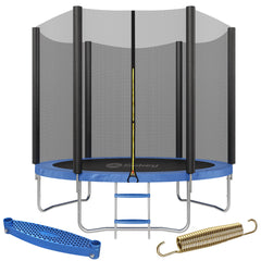 Sekey Trampolin Ø 244 cm für Garten – TÜV/GS-zertifiziertes Outdoor Trampolin mit Sicherheitsnetz, W-Beinen & Leiter – Wetterfest & stabil für Kinder ab 3 Jahren