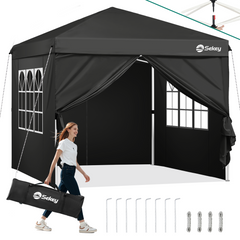 Sekey 3x3 m folding gazebo with 4 side panels and 4 sandbags