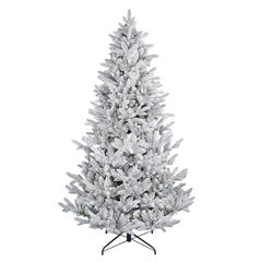 SALCAR Künstlicher Weihnachtsbaum mit Schnee – Realistischer Tannenbaum aus PE & PVC, naturgetreu, schwer entflammbar, stabiler Metallständer, einfacher Aufbau, wiederverwendbar