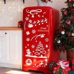 Salcar Fensterbilder Weihnachten – Wiederverwendbare Fensterdeko Weiß, Selbstklebend ohne Kleber, Beidseitig Sichtbar mit Schneeflocken, Häusern & Schneemann Salcar