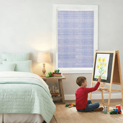 Sekey Plissee ohne Bohren – Lichtschutz Rollo Klemmfix aus Vliesstoff für Fenster & Türen, Blau