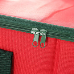 Salcar Rote Aufbewahrungsbox für 128 Weihnachtskugeln – Faltbare Christbaumkugel-Box 64,8×32,3×34,2 cm mit 128 Fächern, Tragegriffen & Doppelreißverschluss