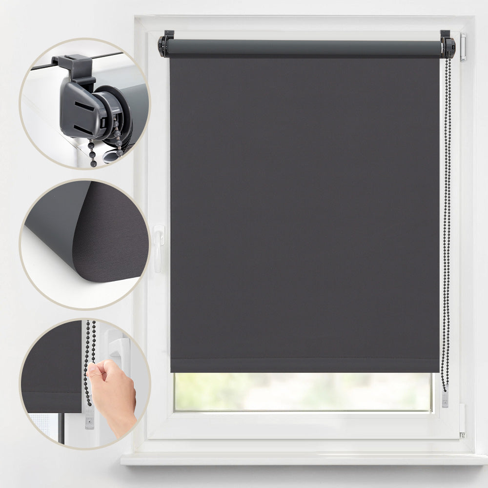 Sekey blackout blind, double-sided, same color and no drilling, dark gray
