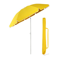 Sekey Sonnenschirm 180 cm, Balkonschirm, Strandschirm, mit Schutzhülle Sekey