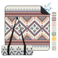 Sekey Picknickdecke Wasserdicht 200x200 cm – Sandfreie Stranddecke im Bunte Bohemian Design, PEVA-Unterseite & Tragegurt für Picknick, Camping und Strand