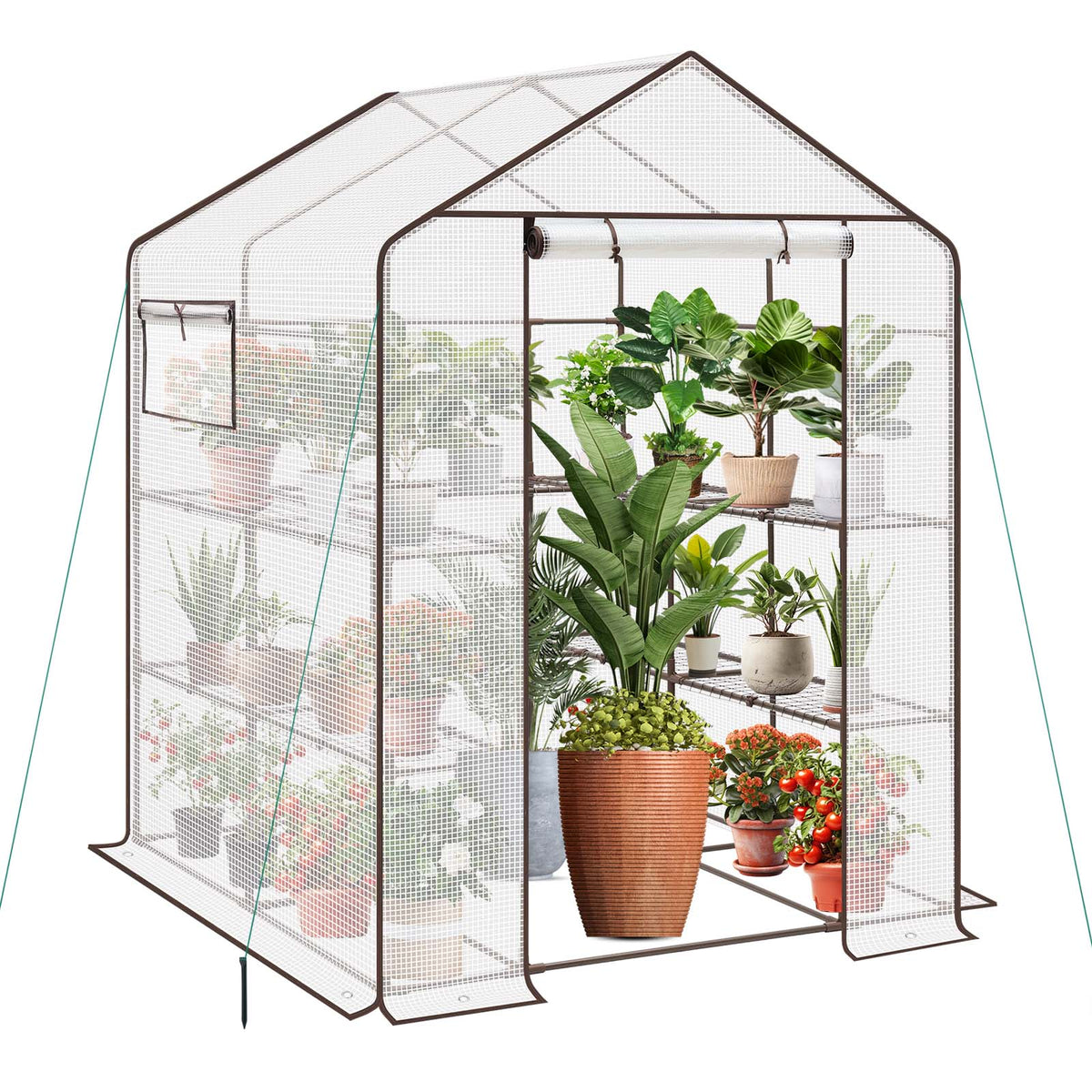 Sekey Foliengewächshaus 200x145x145 cm – Balkon-Gewächshaus mit 10 Regalböden, Stabil & Ideal für gesundes Pflanzenwachstum