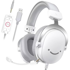 Fifine 3,5mm / USB Gaming Headset mit Mikrofon, 50mm Treiber, H9